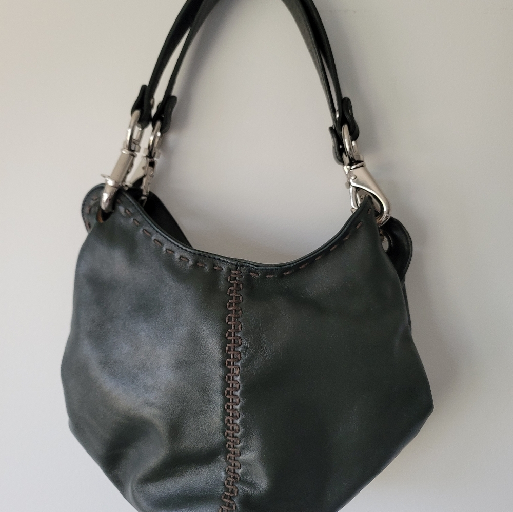 Genuine Leather purse Desmo Made in Italy Dark Green